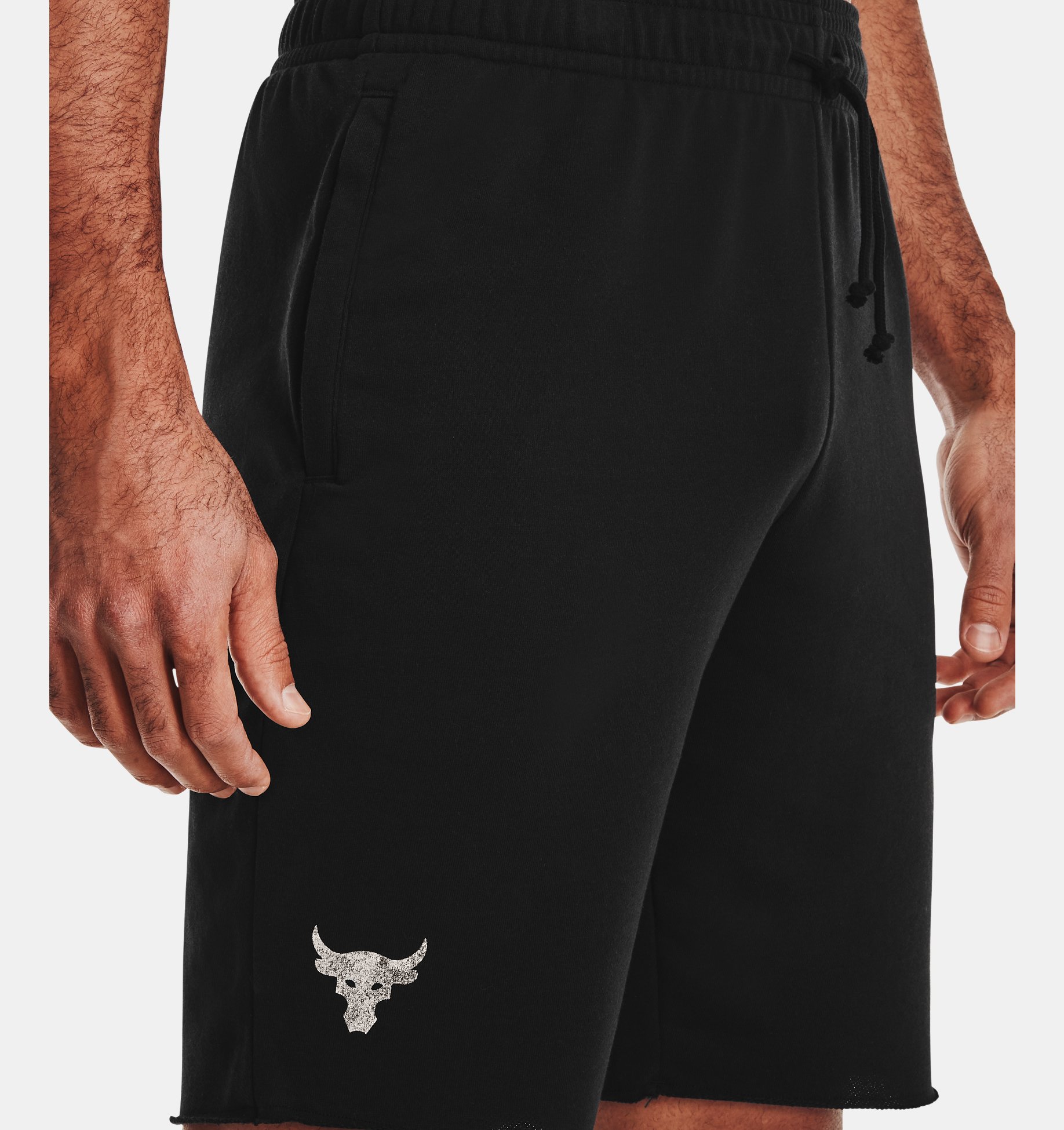 under armour men's project rock loose fit training gym shorts storm black small 